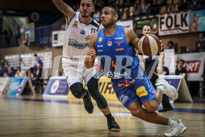 Basketball, ABL 2018/19, Grunddurchgang 25.Runde, Oberwart Gunners, Kapfenberg Bulls, Elijah Wilson (4)
