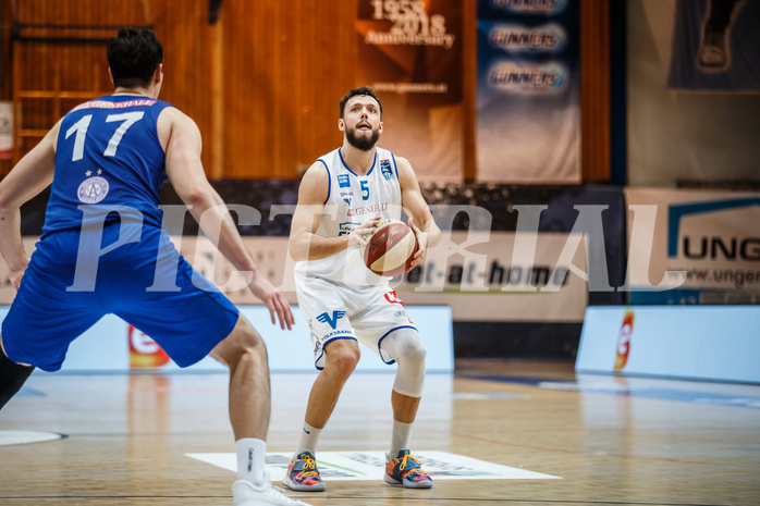 Basketball, bet-at-home Basketball Superliga 2020/21, Grunddurchgang 11. Runde, Oberwart Gunners, Vienna DC Timberwolves, Ignas Fiodorovas (5)