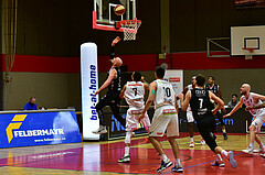 Basketball Superliga 2020/21, Grunddurchgang 11. Runde Flyers Wels vs. Kapfenberg Bulls , Christian Von Fintel (27), AJ. Turner (7), Dejan Cigoja (10), Davor Lamesic (7),
 

