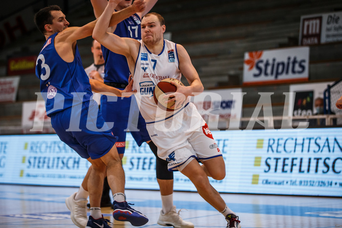 Basketball, bet-at-home Basketball Superliga 2020/21, Grunddurchgang 11. Runde, Oberwart Gunners, Vienna DC Timberwolves, Sebastian Käferle (7)
