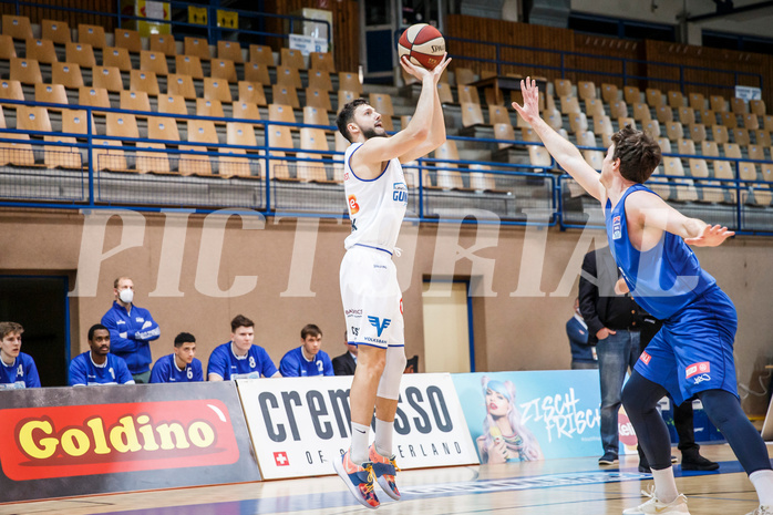 Basketball, bet-at-home Basketball Superliga 2020/21, Grunddurchgang, 11. Runde, Oberwart Gunners, Vienna D.C. Timberwolves, Ignas Fiodorovas (5)
