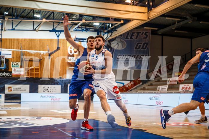 Basketball, bet-at-home Basketball Superliga 2020/21, Grunddurchgang, 11. Runde, Oberwart Gunners, Vienna D.C. Timberwolves, Ignas Fiodorovas (5)