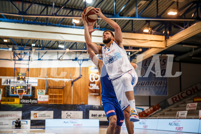 Basketball, bet-at-home Basketball Superliga 2020/21, Grunddurchgang, 11. Runde, Oberwart Gunners, Vienna D.C. Timberwolves, Ignas Fiodorovas (5)