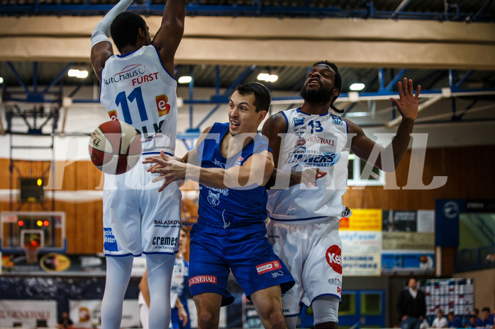 Basketball, bet-at-home Basketball Superliga 2020/21, Grunddurchgang 11. Runde, Oberwart Gunners, Vienna DC Timberwolves, Lukas Hofer (3)