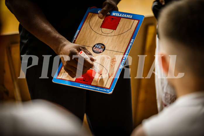Basketball, Basketball Zweite Liga 2021/22, Grunddurchgang 1. Runde, Mattersburg Rocks, Deutsch Wagram Alligators, James WILLIAMS (Headcoach); Board; Features