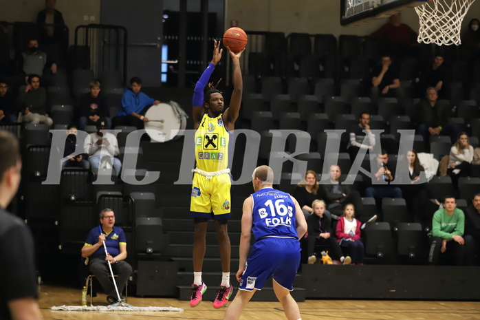 Basketball Superliga 2021/22, 3.Plazierungsrunde, UBSC Raiffeisen Graz vs. Unger Steel Gunners Oberwart 