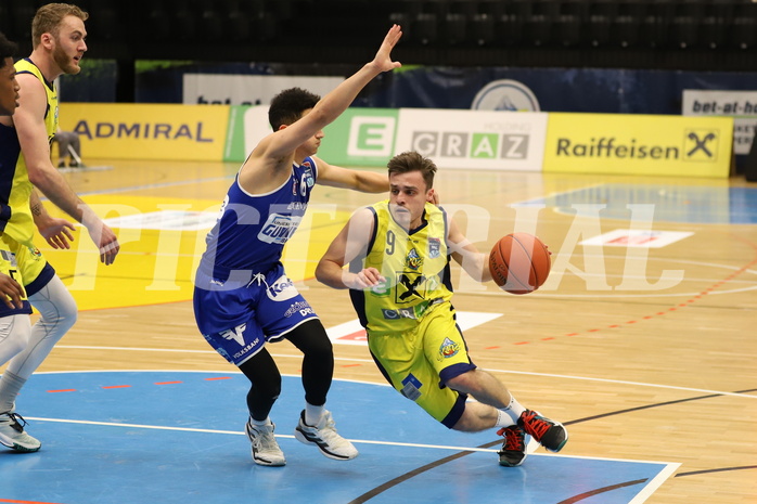 Basketball Superliga 2021/22, 3.Plazierungsrunde, UBSC Raiffeisen Graz vs. Unger Steel Gunners Oberwart 