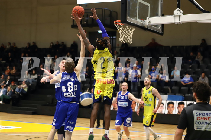 Basketball Superliga 2021/22, 3.Plazierungsrunde, UBSC Raiffeisen Graz vs. Unger Steel Gunners Oberwart 