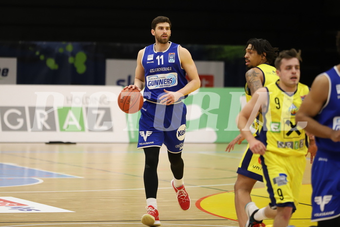 Basketball Superliga 2021/22, 3.Plazierungsrunde, UBSC Raiffeisen Graz vs. Unger Steel Gunners Oberwart 