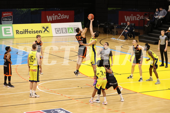 06.01.2023, Graz, Raiffeisen Sportpark Graz, Basketball Superliga 2022/23, Grunddurchgang, Runde 15, UBSC Raiffeisen Graz vs. CITIES Panthers Fürstenfeld