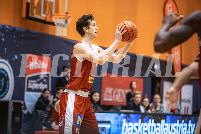 Basketball, Win2Day Superliga 2022/23, Grunddurchgang 15.Runde, Vienna Timberwolves, Arkadia Traiskirchen Lions, Hannes Joseph Kogelnik (5)