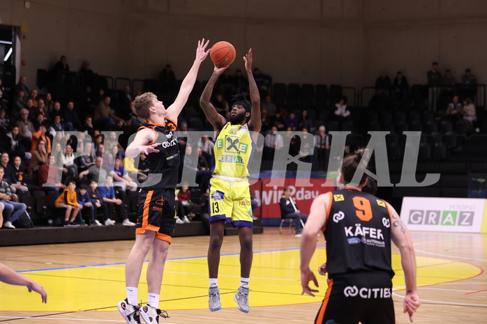 06.01.2023, Graz, Raiffeisen Sportpark Graz, Basketball Superliga 2022/23, Grunddurchgang, Runde 15, UBSC Raiffeisen Graz vs. CITIES Panthers Fürstenfeld