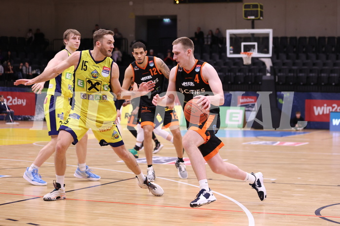06.01.2023, Graz, Raiffeisen Sportpark Graz, Basketball Superliga 2022/23, Grunddurchgang, Runde 15, UBSC Raiffeisen Graz vs. CITIES Panthers Fürstenfeld