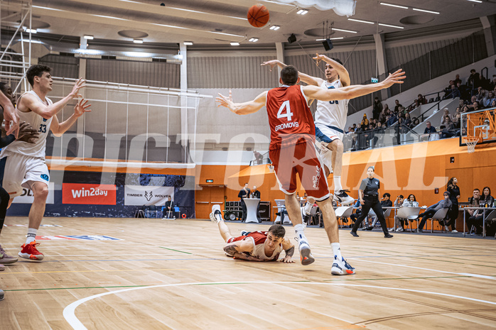 Basketball, Win2Day Superliga 2022/23, Grunddurchgang 15.Runde, Vienna Timberwolves, Arkadia Traiskirchen Lions, Paul Rotter (66)