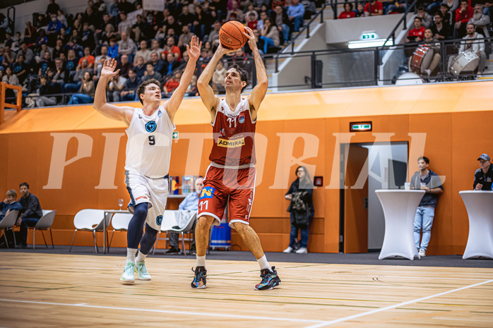Basketball, Win2Day Superliga 2022/23, Grunddurchgang 15.Runde, Vienna Timberwolves, Arkadia Traiskirchen Lions, Fabricio Vay (11)