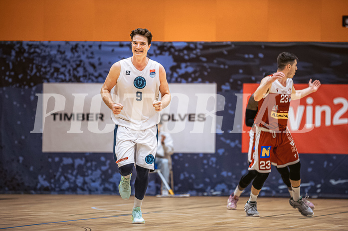 Basketball, Win2Day Superliga 2022/23, Grunddurchgang 15.Runde, Vienna Timberwolves, Arkadia Traiskirchen Lions, Philipp D’Angelo (9)