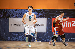 Basketball, Win2Day Superliga 2022/23, Grunddurchgang 15.Runde, Vienna Timberwolves, Arkadia Traiskirchen Lions, Philipp D’Angelo (9)