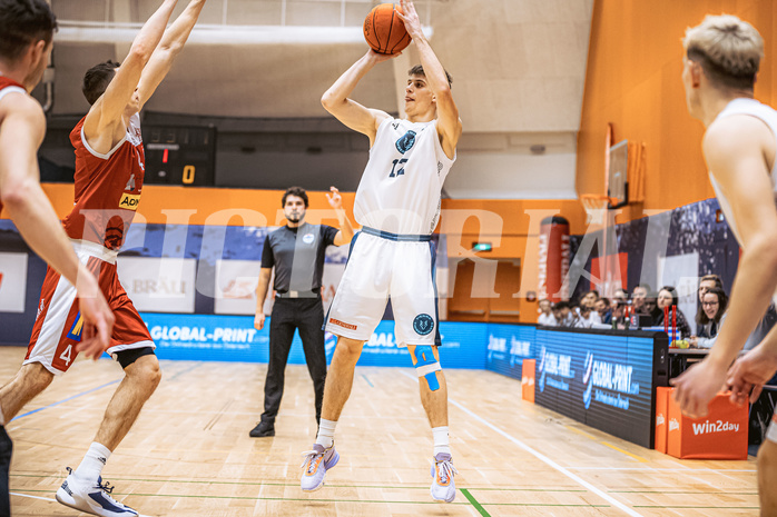 Basketball, Win2Day Superliga 2022/23, Grunddurchgang 15.Runde, Vienna Timberwolves, Arkadia Traiskirchen Lions, Jakob Lohr (12)