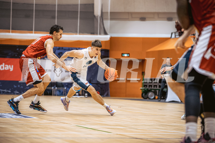 Basketball, Win2Day Superliga 2022/23, Grunddurchgang 15.Runde, Vienna Timberwolves, Arkadia Traiskirchen Lions, Jakob Lohr (12)