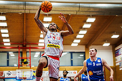 Basketball, win2day Basketball Superliga 2023/24, Halbfinale Spiel 1, Traiskirchen Lions, Oberwart Gunners, Demarcus Demonia (4)