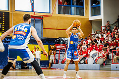 Basketball, win2day Basketball Superliga 2023/24, Halbfinale Spiel 1, Traiskirchen Lions, Oberwart Gunners, Magdy Abou-Ahmed (6)
