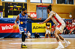 Basketball, win2day Basketball Superliga 2023/24, Halbfinale Spiel 1, Traiskirchen Lions, Oberwart Gunners, Derrek Brooks Jr. (11)