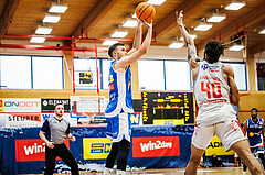 Basketball, win2day Basketball Superliga 2023/24, Halbfinale Spiel 1, Traiskirchen Lions, Oberwart Gunners, Jonathan Knessl (12)