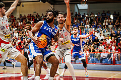Basketball, win2day Basketball Superliga 2023/24, Halbfinale Spiel 1, Traiskirchen Lions, Oberwart Gunners, Kris Monroe (13)