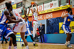 Basketball, win2day Basketball Superliga 2023/24, Halbfinale Spiel 1, Traiskirchen Lions, Oberwart Gunners, Fabricio Vay (11)