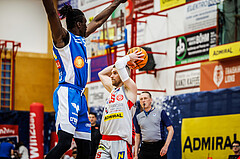 Basketball, win2day Basketball Superliga 2023/24, Halbfinale Spiel 1, Traiskirchen Lions, Oberwart Gunners, Edgars Lasenbergs (25)