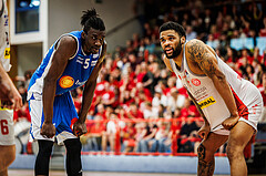 Basketball, win2day Basketball Superliga 2023/24, Halbfinale Spiel 1, Traiskirchen Lions, Oberwart Gunners, Shaquille Rombley (5)