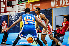 Basketball, win2day Basketball Superliga 2023/24, Halbfinale Spiel 1, Traiskirchen Lions, Oberwart Gunners, Demarcus Demonia (4)