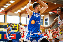 Basketball, win2day Basketball Superliga 2023/24, Halbfinale Spiel 1, Traiskirchen Lions, Oberwart Gunners, Jonathan Knessl (12)