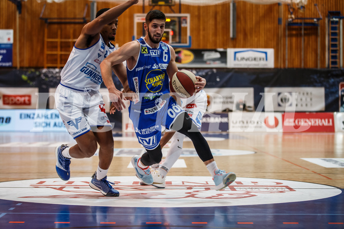 Basketball, bet-at-home Basketball Superliga 2020/21, Grunddurchgang 14. Runde, Oberwart Gunners, Gmunden Swans, Daniel Friedrich (6)