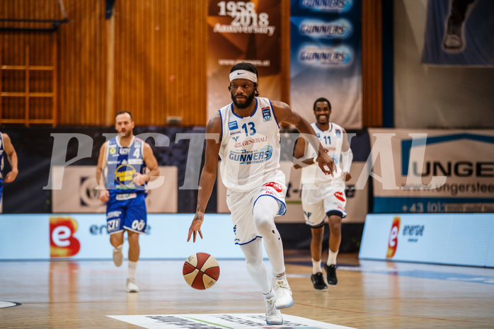 Basketball, bet-at-home Basketball Superliga 2020/21, Grunddurchgang 14. Runde, Oberwart Gunners, Gmunden Swans, Quincy Diggs (13)