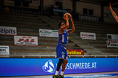 Basketball, bet-at-home Basketball Superliga 2020/21, Grunddurchgang 14. Runde, Oberwart Gunners, Gmunden Swans, Stephon Jelks (12)