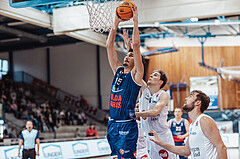 Basketball, Basketball Austria Cup 2023/24, VF Spiel 7, Oberwart Gunners, Dragonz Eisenstadt, Mario Spaleta (15), Florian Koeppel (8), Daniel Koeppel (14)
