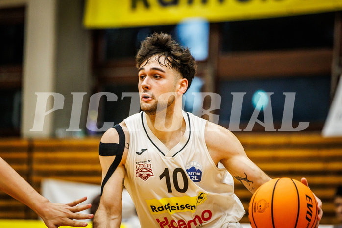 Basketball, Basketball Zweite Liga 2023/24, Grunddurchgang 6.Runde, Mattersburg Rocks, Raiders Innsbruck, Julian Alper (10)