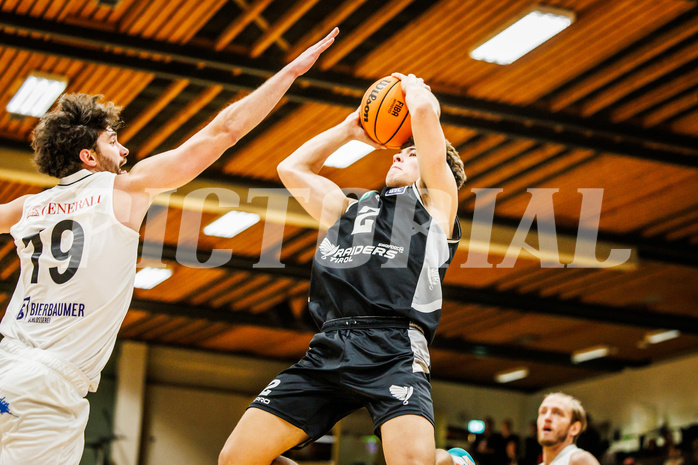 Basketball, Basketball Zweite Liga 2023/24, Grunddurchgang 6.Runde, Mattersburg Rocks, Raiders Innsbruck, F. Kaempf (2)