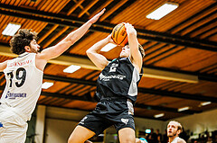 Basketball, Basketball Zweite Liga 2023/24, Grunddurchgang 6.Runde, Mattersburg Rocks, Raiders Innsbruck, F. Kaempf (2)