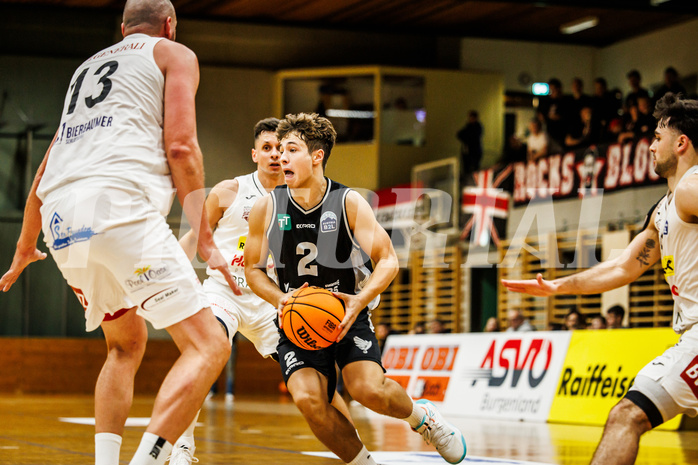 Basketball, Basketball Zweite Liga 2023/24, Grunddurchgang 6.Runde, Mattersburg Rocks, Raiders Innsbruck, F. Kaempf (2)