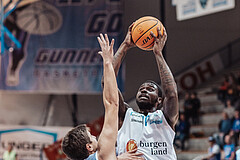 Basketball, Basketball Austria Cup 2023/24, VF Spiel 7, Oberwart Gunners, Dragonz Eisenstadt, Lukas Knor (21), Trevion Lamar (10)