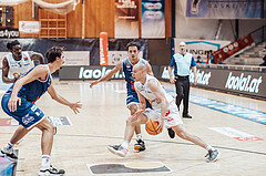 Basketball, Basketball Austria Cup 2023/24, VF Spiel 7, Oberwart Gunners, Dragonz Eisenstadt, Shaquille Rombley (5), Mario Spaleta (15), Lukas Hahn (25), Sebastian Kaeferle (7)