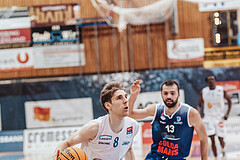 Basketball, Basketball Austria Cup 2023/24, VF Spiel 7, Oberwart Gunners, Dragonz Eisenstadt, Florian Koeppel (8), Tino Sebalj (13)