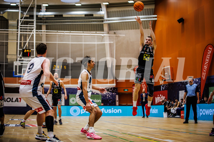 Basketball, Basketball Austria Cup 2023/24, Achtelfinale Spiel 2, Vienna Timberwolves, Flyers Wels, Gavrilo Tepic (4)