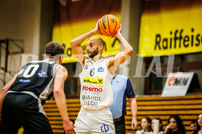 Basketball, Basketball Zweite Liga 2023/24, Grunddurchgang 6.Runde, Mattersburg Rocks, Raiders Innsbruck, Dominik Alturban (6)