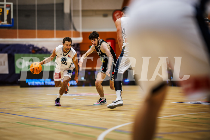Basketball, Basketball Austria Cup 2023/24, Achtelfinale Spiel 2, Vienna Timberwolves, Flyers Wels, Oscar Schmit (36)