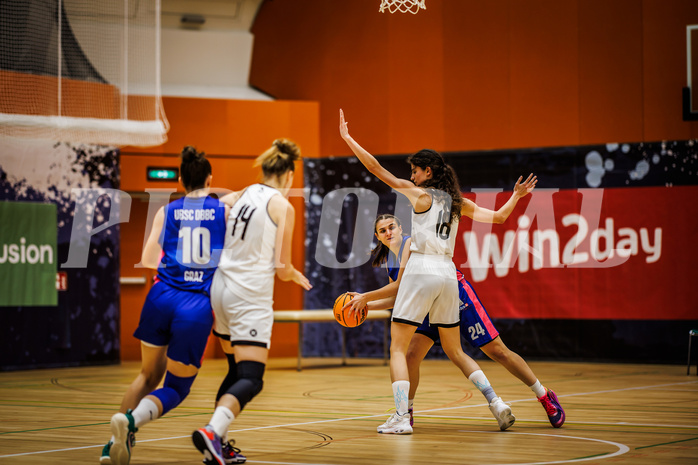 Basketball, Win2Day Basketball Damen Superliga 2023/24, Grunddurchgang 3.Runde, Basket Flames, UBSC Graz, Sabrina Werner (24)