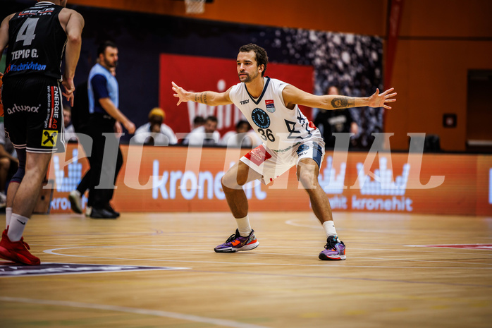 Basketball, Basketball Austria Cup 2023/24, Achtelfinale Spiel 2, Vienna Timberwolves, Flyers Wels, Oscar Schmit (36)