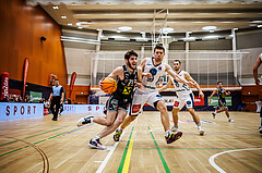 Basketball, Basketball Austria Cup 2023/24, Achtelfinale Spiel 2, Vienna Timberwolves, Flyers Wels, Elvir Jakupovic (21), Jonas John (99)